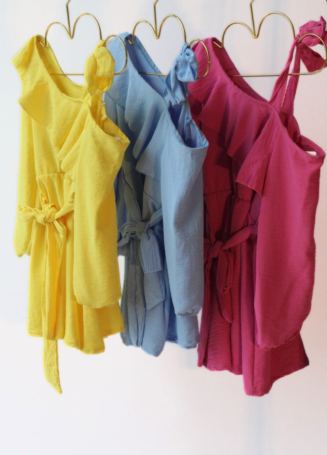 One shoulder bow dress (meerdere kleuren beschikbaar)