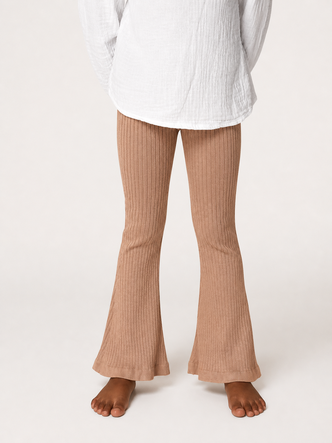 Ribbed flared legging